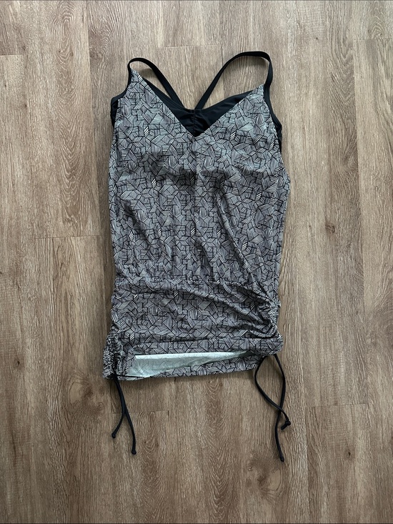 Athleta Other - Athleta Laguna Side Scrunch Tankini Top Black & White 38 B/C Beach